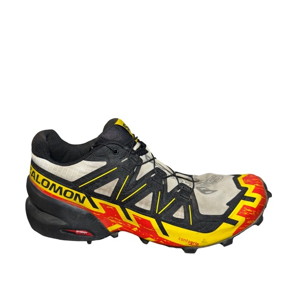 Salomon speed cross 6 Men's Dynamic Yellow and Black Athletic Shoes size 10
